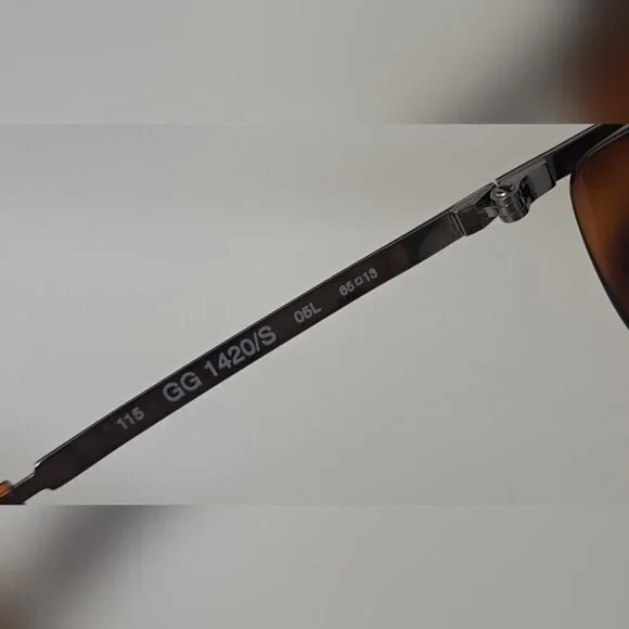 NWT Gucci Women's Sunglasses Vintage Y2K Wrap Havana Blue GG1420/S 65-13-115 - Picture 13 of 15